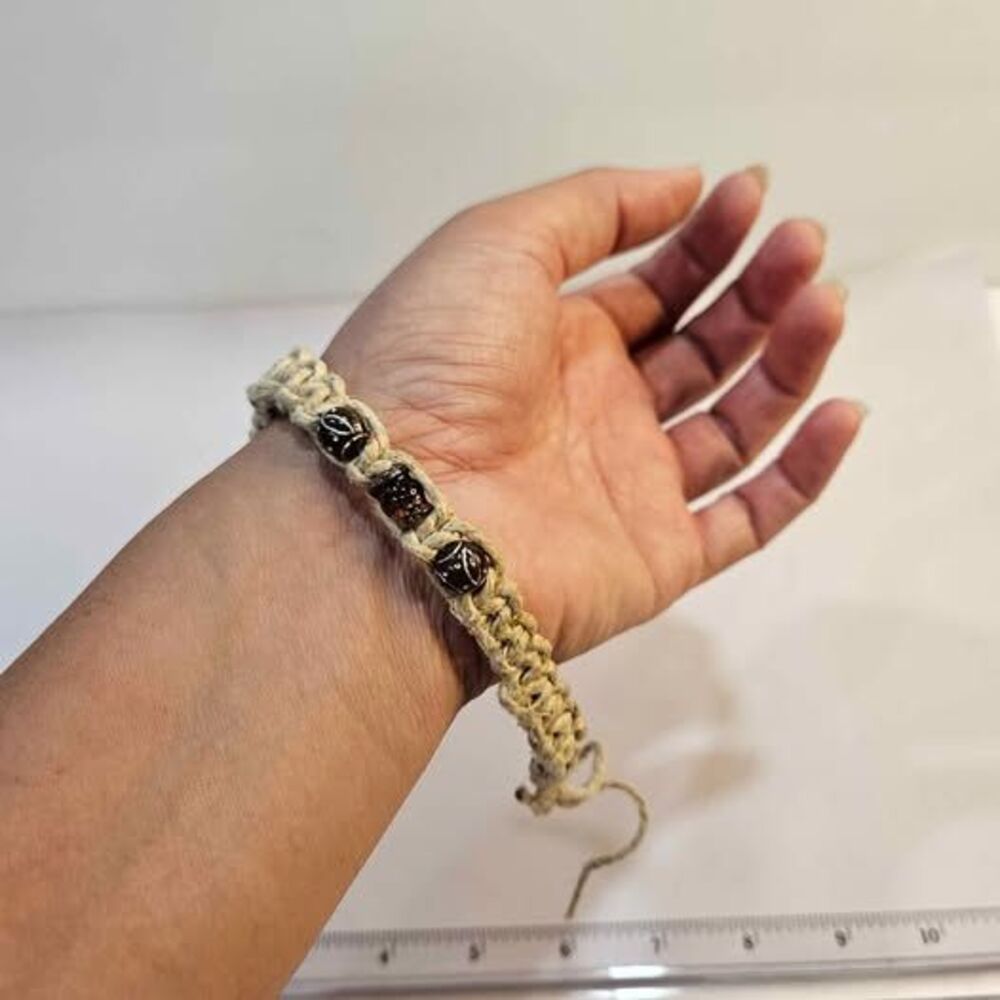 Handmade Macrame Beaded Bracelet